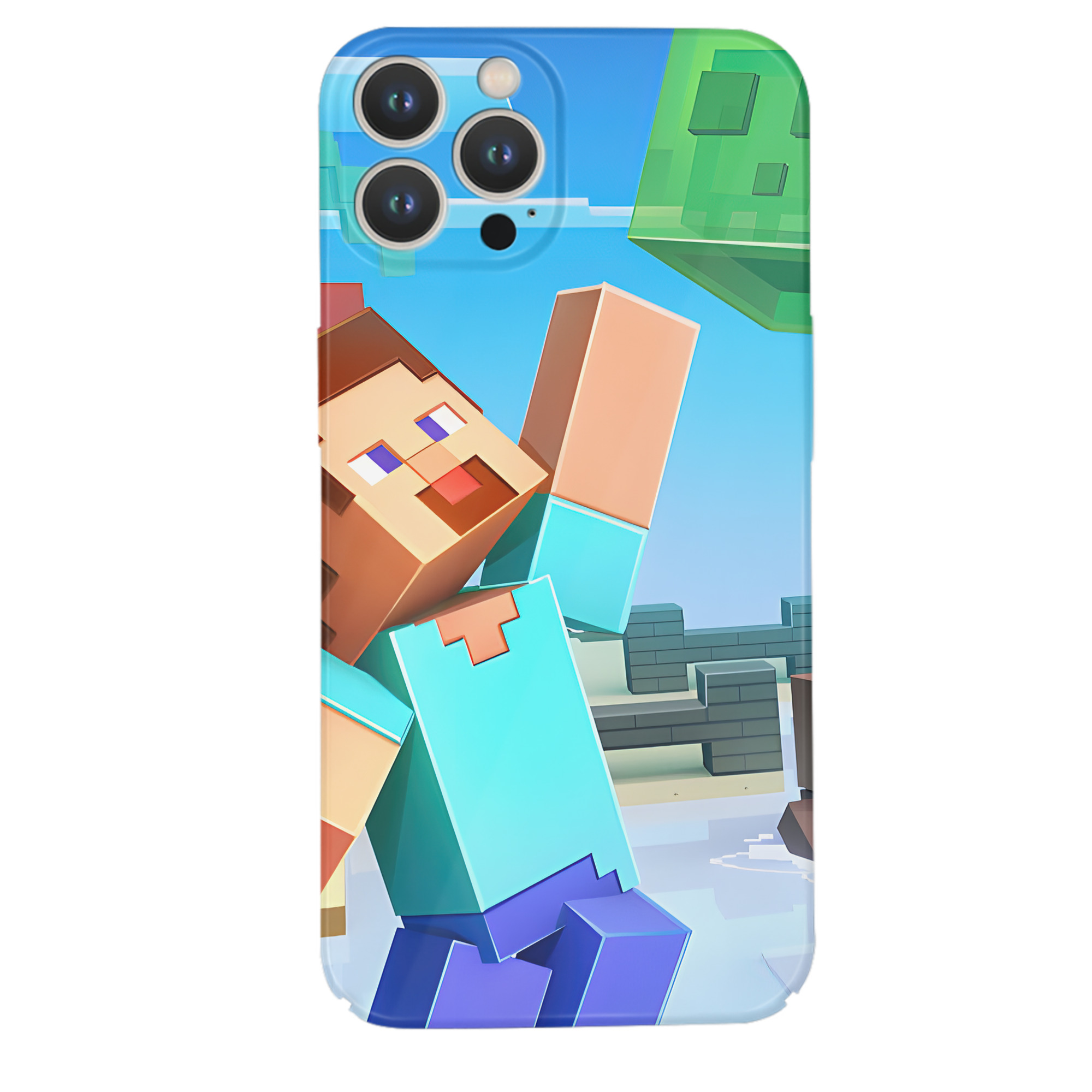 （画像用） マインクラフト ブロックの世界 Minecraft MC Block world 【iPhone 14シリーズ対応】ハードケース